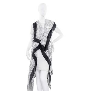 Florence Broadhurst Horses Two Way Scarf Vest : New with Tags : Black White